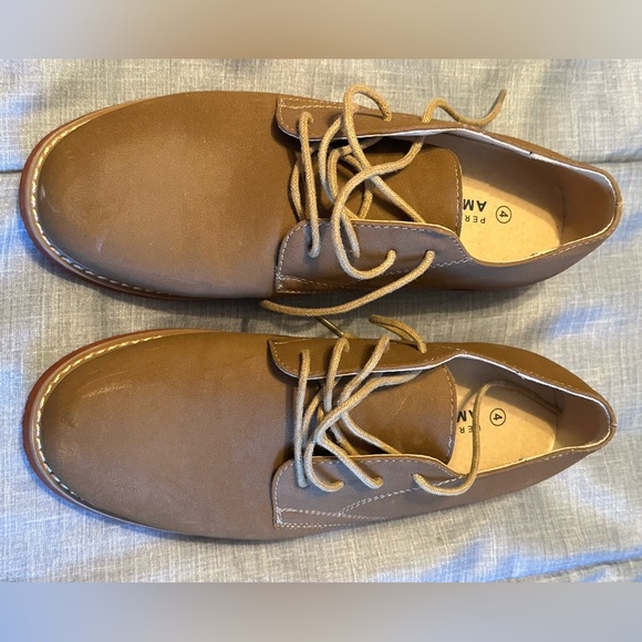 Perry Ellis America Boys Shoes Tan Suede Size 4 - Picture 1 of 4